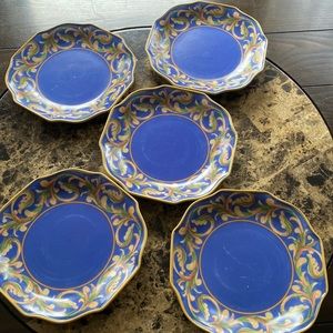 5 Pfaltzgraff Villa della Luna Salad Plates Mary Tiegreen